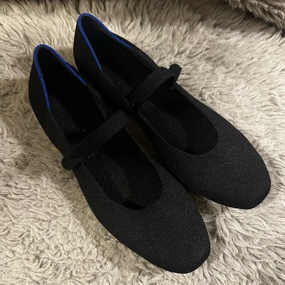 Rothy’s Women’s Black The Square Mary Jane Flat NWOT Size 7 - Picture 3 of 6